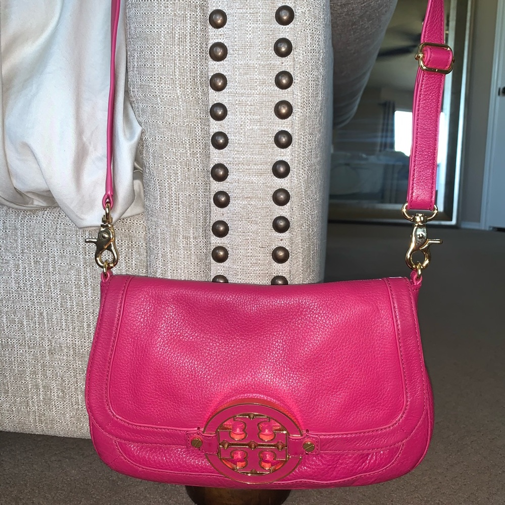 TORY BURCH AMANDA Crossbody Magenta Pink